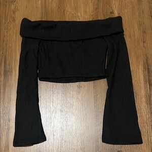 SHEIN Black Off-the-Shoulder Sweater